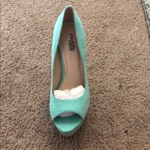 Mint green shoes